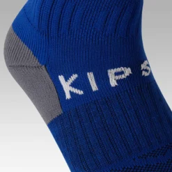 Kipsta Chaussettes De Football Rayée Enfant VIRALTO CLUB JR Bleue -Sportmania chaussettes de football rayee enfant f500 noire 3