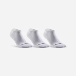 Artengo CHAUSSETTES DE TENNIS BASSES RS 100 BLANCHE LOT DE 3