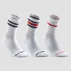 CHAUSSETTES DE TENNIS HAUTES ARTENGO RS 500 BLANC RETRO LOT DE 3