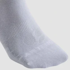 Artengo Chaussettes De Sport Mi-Hautes RS 160 Lot De 3 - Bleu/Gris/Vert Logo -Sportmania chaussettes de tennis mi hautes artengo rs 160 noir lot de 3 12