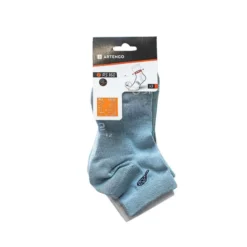 Artengo Chaussettes De Sport Mi-Hautes RS 160 Lot De 3 - Bleu/Gris/Vert Logo -Sportmania chaussettes de tennis mi hautes artengo rs 160 noir lot de 3 14
