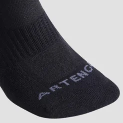 CHAUSSETTES DE SPORT MI-HAUTES ARTENGO RS 500 NOIR LOT DE 3 -Sportmania chaussettes de tennis mi hautes artengo rs 500 blanc lot de 3 4