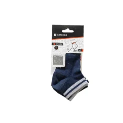 CHAUSSETTES TENNIS ENFANT MI-HAUTES ARTENGO RS 160 MARINE BLANC ROUGE LOT DE 3 -Sportmania chaussettes tennis enfant mi hautes artengo rs 160 gris lot de 3 8