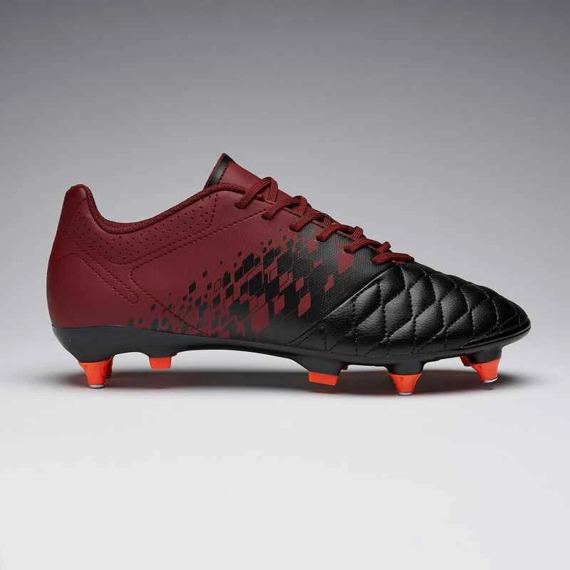 Kipsta Chaussure De Football Adulte Terrain Gras Agility 500 SG Noire & Bordeaux 2 Kipsta Chaussure De Football Adulte Terrain Gras Agility 500 SG Noire & Bordeaux – Image 2