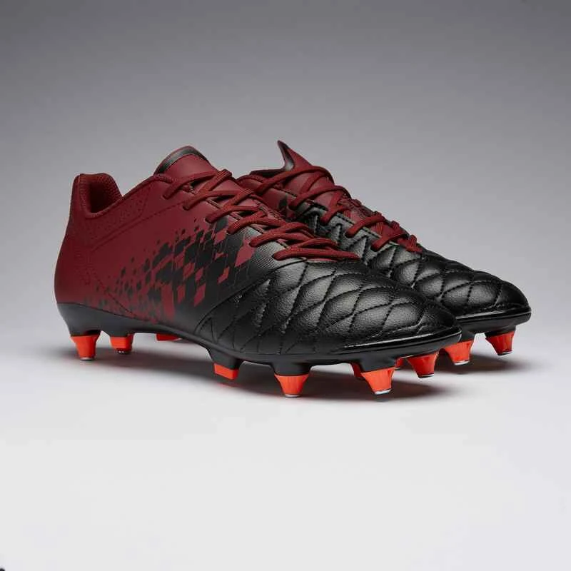Kipsta Chaussure De Football Adulte Terrain Gras Agility 500 SG Noire & Bordeaux 12 Kipsta Chaussure De Football Adulte Terrain Gras Agility 500 SG Noire & Bordeaux – Image 12