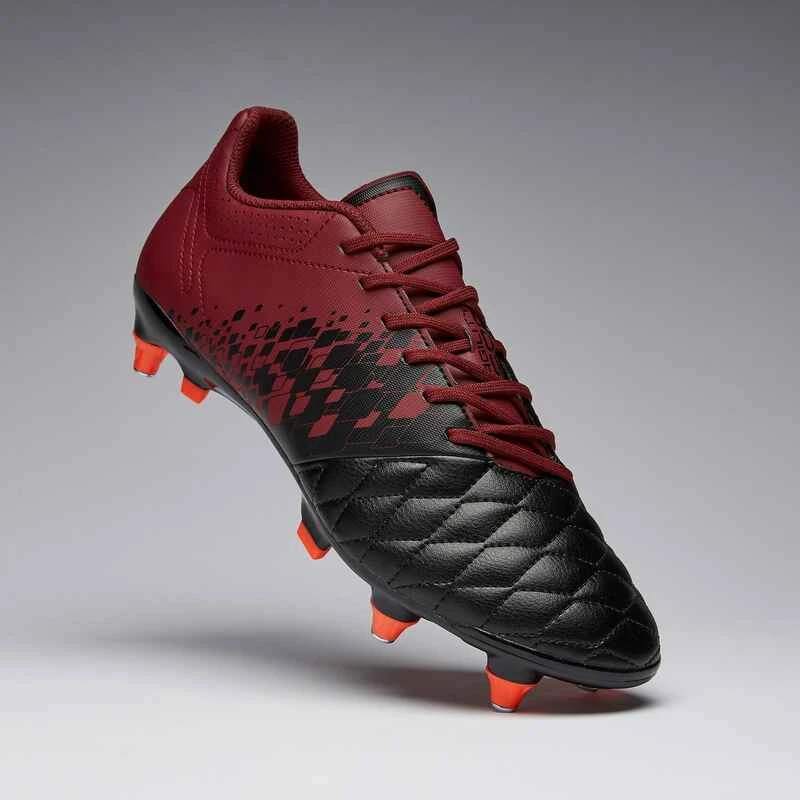 Kipsta Chaussure De Football Adulte Terrain Gras Agility 500 SG Noire & Bordeaux 7 Kipsta Chaussure De Football Adulte Terrain Gras Agility 500 SG Noire & Bordeaux – Image 7