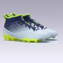 Kipsta Chaussure De Football Enfant AGILITY 500 Montante Semelle MG Gris Et Bleu -Sportmania chaussure de football enfant agility 500 montante semelle mg gris et bleu 11