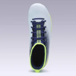 Kipsta Chaussure De Football Enfant AGILITY 500 Montante Semelle MG Gris Et Bleu -Sportmania chaussure de football enfant agility 500 montante semelle mg gris et bleu 4