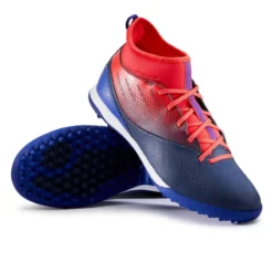 Kipsta Chaussure De Football AGILITY 500 TURF TF Enfant Bleu -Sportmania chaussure de football enfant montante pour terrains durs agility 500 grise jaune 7