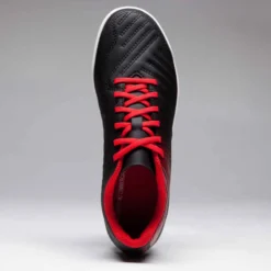 Kipsta Chaussure De Football Enfant Terrain Dur Agility 100 HG Noire Blanche Rouge -Sportmania chaussure de football enfant terrain dur agility 100 hg noire blanche rouge 4