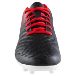 Kipsta Chaussure De Football Enfant Terrain Sec Agility 100 FG Noire Blanche -Sportmania chaussure de football enfant terrain sec agility 100 fg noire blanche 4