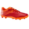 Kipsta Chaussure De Football Enfant Terrain Sec AGILITY 140 FG Lacets Bordeaux Orange