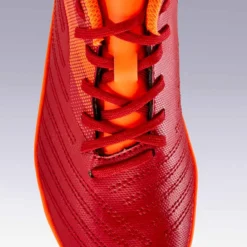 Kipsta Chaussure De Football Enfant Terrain Sec AGILITY 140 FG Lacets Bordeaux Orange -Sportmania chaussure de football enfant terrain sec agility 140 fg lacets bordeaux orange 13