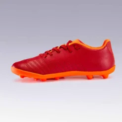 Kipsta Chaussure De Football Enfant Terrain Sec AGILITY 140 FG Lacets Bordeaux Orange -Sportmania chaussure de football enfant terrain sec agility 140 fg lacets bordeaux orange 4