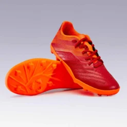 Kipsta Chaussure De Football Enfant Terrain Sec AGILITY 140 FG Lacets Bordeaux Orange -Sportmania chaussure de football enfant terrain sec agility 140 fg lacets bordeaux orange 8
