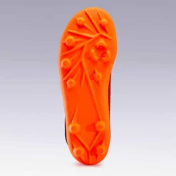 Kipsta Chaussure De Football Enfant Terrain Sec AGILITY 140 FG Scratch Bordeaux Orange -Sportmania chaussure de football enfant terrain sec agility 140 fg scratch bordeaux orange 6
