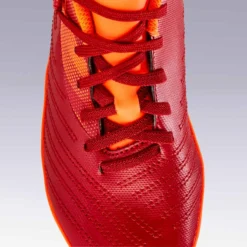 Kipsta Chaussure De Football Enfant Terrain Sec AGILITY 140 FG Scratch Bordeaux Orange -Sportmania chaussure de football enfant terrain sec agility 140 fg scratch bordeaux orange 8