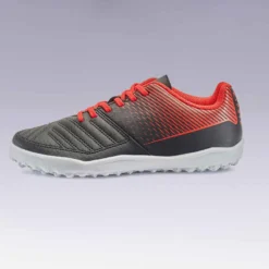 Kipsta Chaussure De Football Terrain Dur Agility 100 TURF TF Noire Rouge -Sportmania chaussure de football terrain dur agility 100 hg noire rouge 2