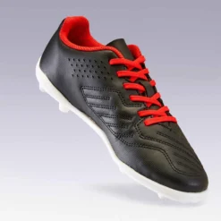 Kipsta Chaussure De Football Terrain Sec Agility 100 FG Noire Rouge -Sportmania chaussure de football terrain sec agility 100 fg noire rouge 5