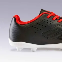 Kipsta Chaussure De Football Terrain Sec Agility 100 FG Noire Rouge -Sportmania chaussure de football terrain sec agility 100 fg noire rouge 9
