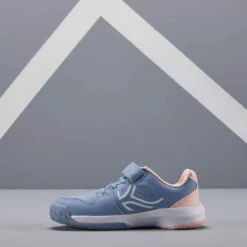 Artengo CHAUSSURE DE TENNIS ENFANT TS530 SCRATCH GRIS ROSE -Sportmania chaussure de tennis enfant ts530 scratch gris rose 2