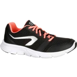 Kalenji CHAUSSURE JOGGING FEMME RUN ONE PLUS NOIR CORAIL