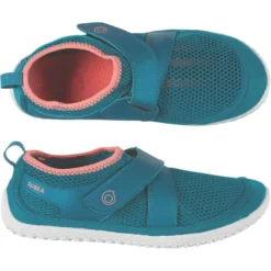 Chaussures Aquatiques à Scratch Adulte - Aquashoes 500 Bleu Rose -Sportmania chaussures aquatiques aquashoes 500 turquoise 2