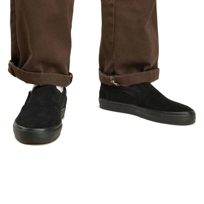 Chaussures Basses De Skateboard Sans Lacets Adulte VULCA 500 Slip-on Noire 2 Chaussures Basses De Skateboard Sans Lacets Adulte VULCA 500 Slip-on Noire – Image 2