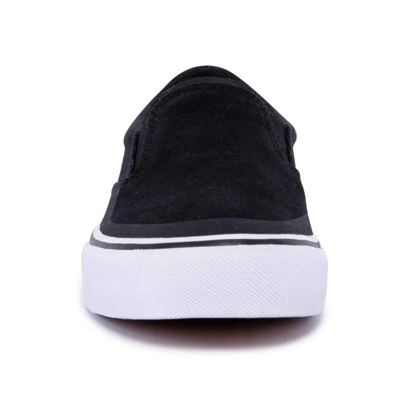 Chaussures Basses Slip-On De Skateboard Adulte VULCA 500 Noire / Blanc 3 Chaussures Basses Slip-On De Skateboard Adulte VULCA 500 Noire / Blanc – Image 3
