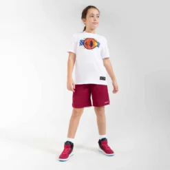 CHAUSSURES DE BASKETBALL ENFANT DEBUTANT - SE100 BORDEAUX -Sportmania chaussures de basketball easy pour garconslashfille debutante noir rouge se100 4