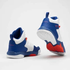 CHAUSSURES DE BASKETBALL ENFANT CONFIRME - SS500H BLANC BLEU ROUGE -Sportmania chaussures de basketball pour garconslashfille confirmee navy ss500h 5