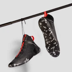 Chaussures De Boxe Anglaise 500 Noires, Légères Et Flexibles. -Sportmania chaussures de boxe anglaise 500 grises legeres et flexibles 4