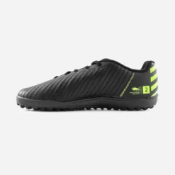 Kipsta CHAUSSURES DE FOOTBALL ENFANT A LACETS 100 TURF TF NOIR ET JAUNE -Sportmania chaussures de football enfant a lacets 100 turf tf noir et jaune 2