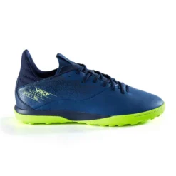 Kipsta CHAUSSURES DE FOOTBALL VIRALTO I TURF TF BLEU JAUNE -Sportmania chaussures de football viralto i turf tf noir et vert 2