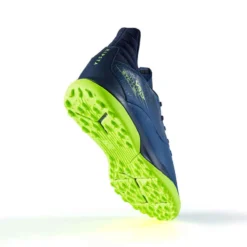 Kipsta CHAUSSURES DE FOOTBALL VIRALTO I TURF TF BLEU JAUNE -Sportmania chaussures de football viralto i turf tf noir et vert 3