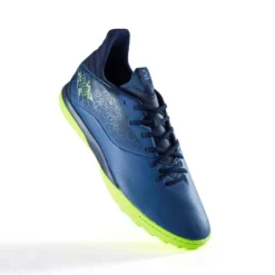 Kipsta CHAUSSURES DE FOOTBALL VIRALTO I TURF TF BLEU JAUNE -Sportmania chaussures de football viralto i turf tf noir et vert 4