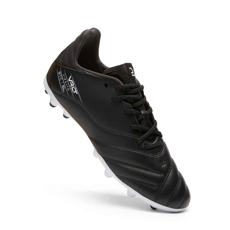 Kipsta CHAUSSURES DE FOOTBALL VIRALTO II CUIR MG NOIR 4 Kipsta CHAUSSURES DE FOOTBALL VIRALTO II CUIR MG NOIR – Image 4