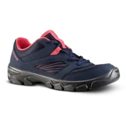 Quechua Chaussures De Randonnée Enfant Avec Lacets MH100 Bleu Corail Du 35 Au 38