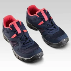 Quechua Chaussures De Randonnée Enfant Avec Lacets MH100 Bleu Corail Du 35 Au 38 -Sportmania chaussures de randonnee enfant avec lacets mh100 bleu corail du 35 au 38 3