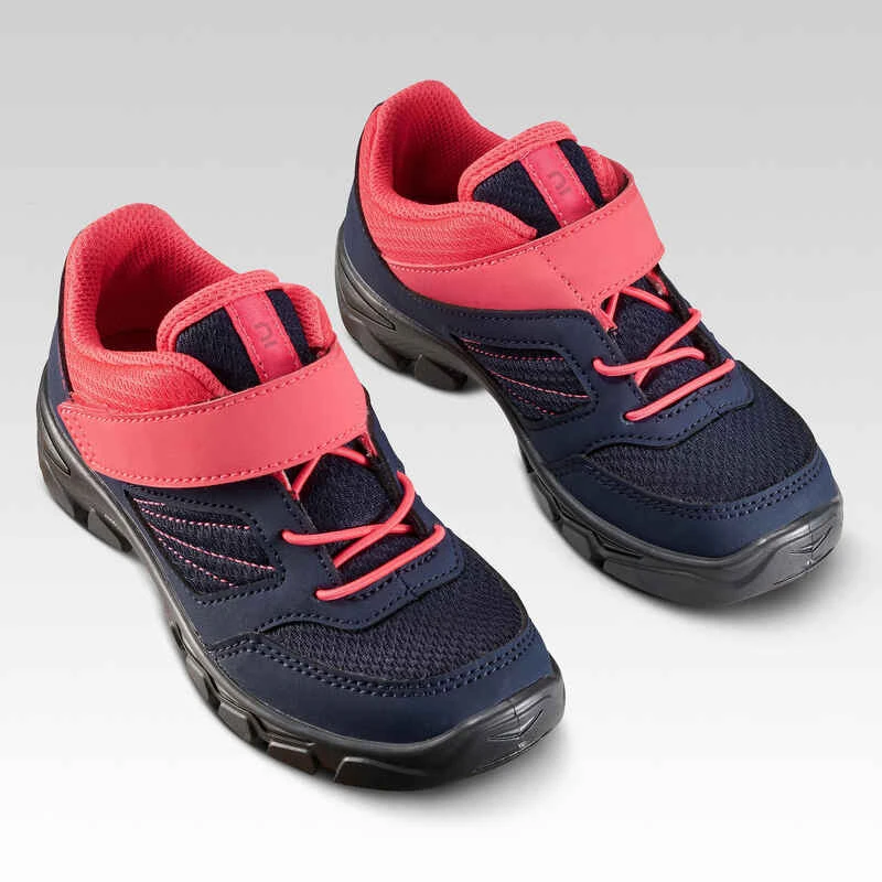Quechua Chaussures De Randonnée Enfant Avec Scratch MH100 Bleu Et Rose Du 24 AU 34 4 Quechua Chaussures De Randonnée Enfant Avec Scratch MH100 Bleu Et Rose Du 24 AU 34 – Image 4