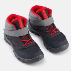 Quechua Chaussures De Randonnée Enfant Avec Scratch MH100 Mid Grise Foncée Du 24 AU 34 -Sportmania chaussures de randonnee enfant avec scratch mh100 mid grise foncee du 24 au 34 3