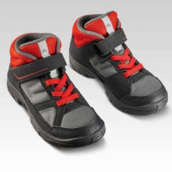 Quechua Chaussures De Randonnée Enfant Montantes MH100 MID KID Grises/rouges 24 AU 34 -Sportmania chaussures de randonnee enfant montantes mh100 mid kid grisesslashrouges 24 au 34 2