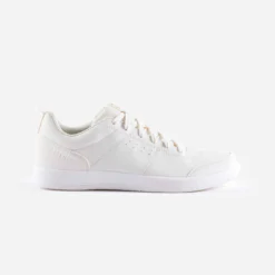 Artengo Chaussures De Tennis Femme Multicourt - Essential Blanc Cassé