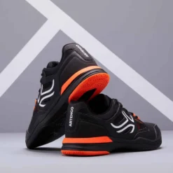 Artengo CHAUSSURES DE TENNIS HOMME TS500 NOIR ORANGE MULTI COURT -Sportmania chaussures de tennis homme ts500 noir orange multi court 6