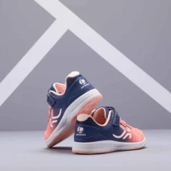 Decathlon Baskets à Scratch Enfant - TS 160 JR Corail -Sportmania chaussures enfant tennis artengo ts160 black beetle 6