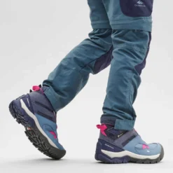 Quechua Chaussures Imperméables De Randonnée -CROSSROCK MID Bleues- Enfant 28 AU 34 -Sportmania chaussures impermeables de randonnee crossrock mid bleues enfant 28 au 34 4