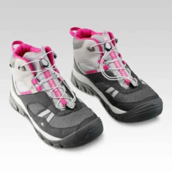 Quechua Chaussures Imperméables De Randonnée Enfant Lacet CROSSROCK MID Grises 35-38 -Sportmania chaussures impermeables de randonnee enfant lacet crossrock mid grises 35 38 3