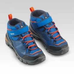 Quechua Chaussures Imperméables De Randonnée -MH120 MID Bleues- Enfant 28 AU 34 Scratch -Sportmania chaussures impermeables de randonnee mh120 mid bleues enfant 28 au 34 scratch 2