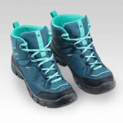 Quechua Chaussures Imperméables De Randonnée - MH120 MID Turquoises - Enfant 35 AU 38 -Sportmania chaussures impermeables de randonnee mh120 mid turquoises enfant 35 au 38 3