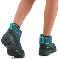 Quechua Chaussures Imperméables De Randonnée - MH120 MID Turquoises - Enfant 35 AU 38 -Sportmania chaussures impermeables de randonnee mh120 mid turquoises enfant 35 au 38 4